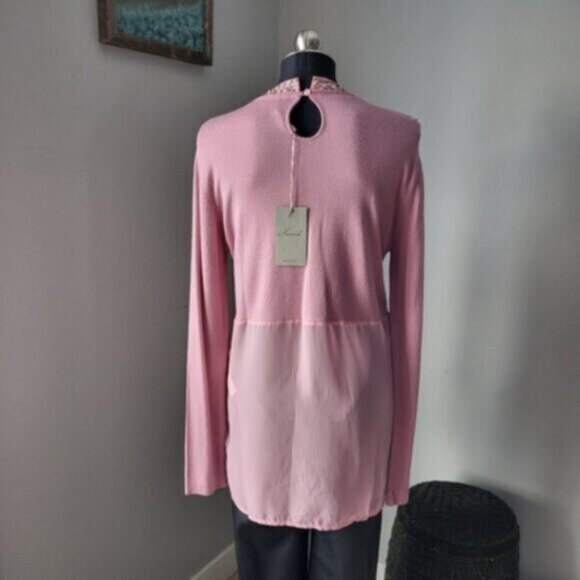 Mismash Long Rose Beaded Sweater Size Small - Picture 2 of 13